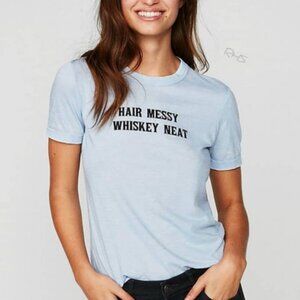 Light Blue express size XS whiskey Graphic Tee
